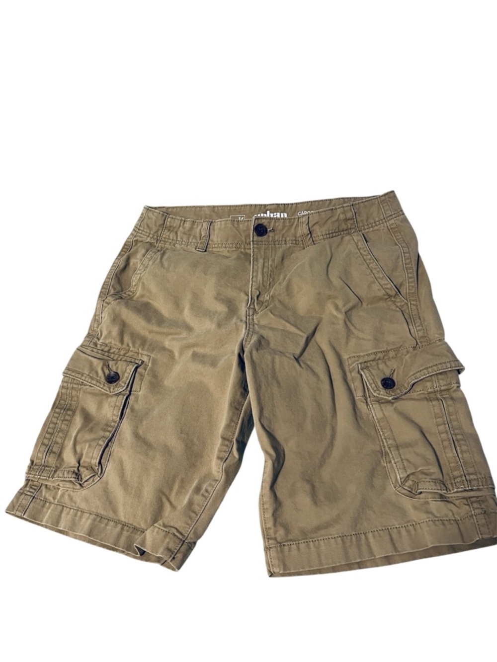 Urban Pipeline Mens Cargo Shorts Cotton Canvas Khaki Sz  34